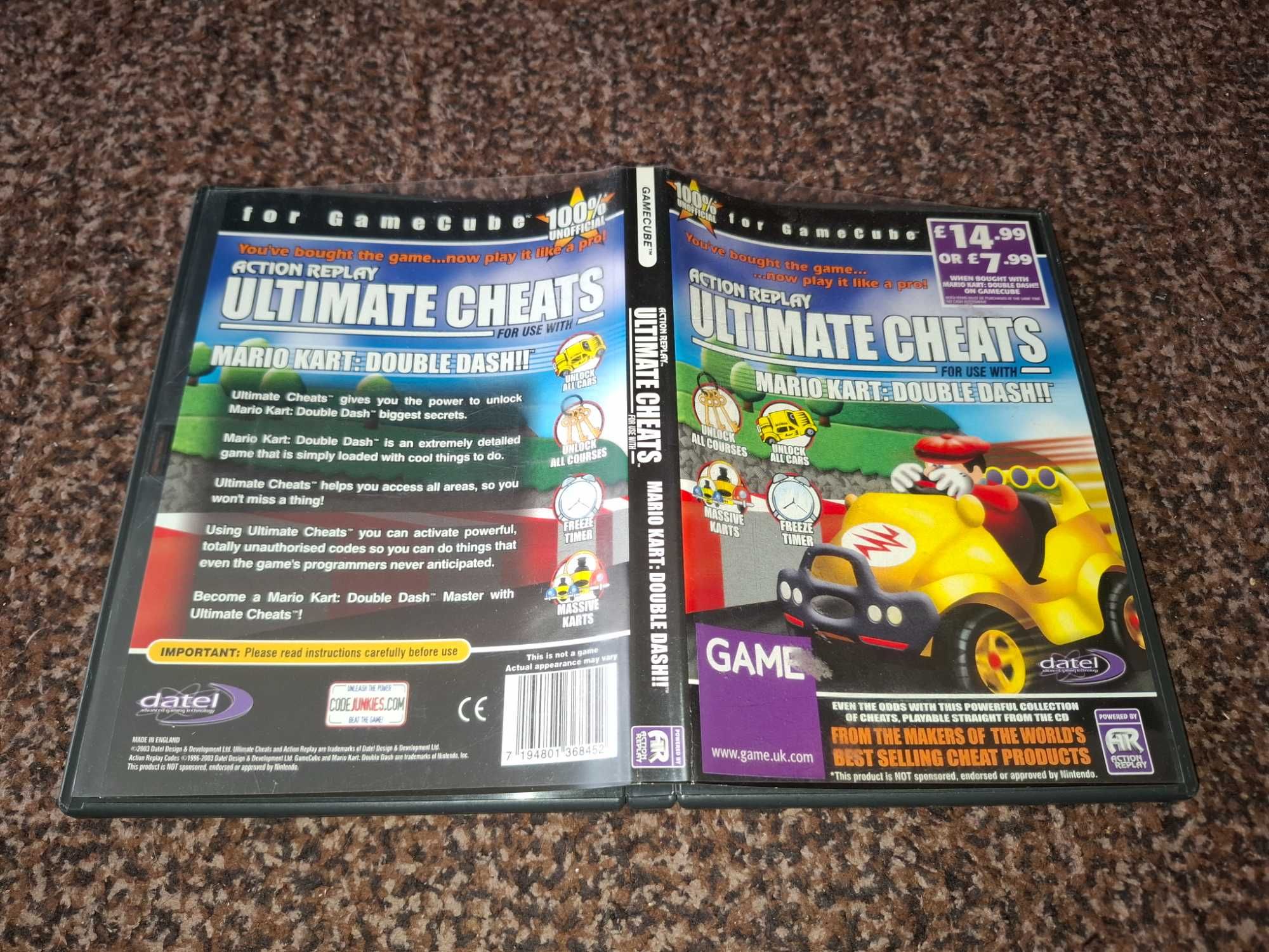Action Replay Ultimate Cheats Mario Kart Double Dash!! - Gamecube