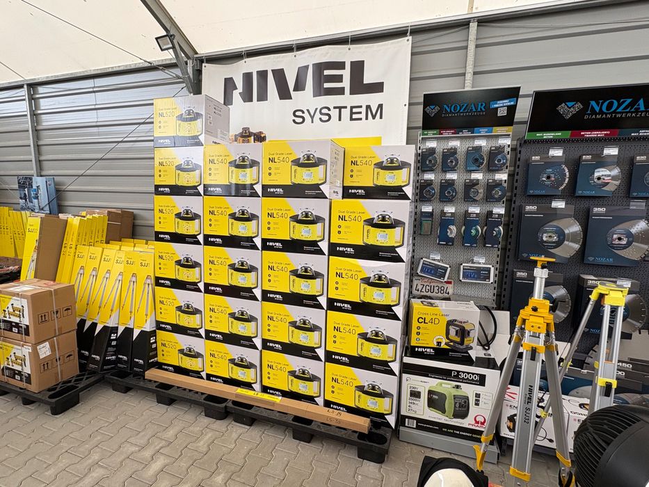Niwelator Laserowy Nivel System NL 540 DIGITAL, łata, statyw, FV,Nowy,