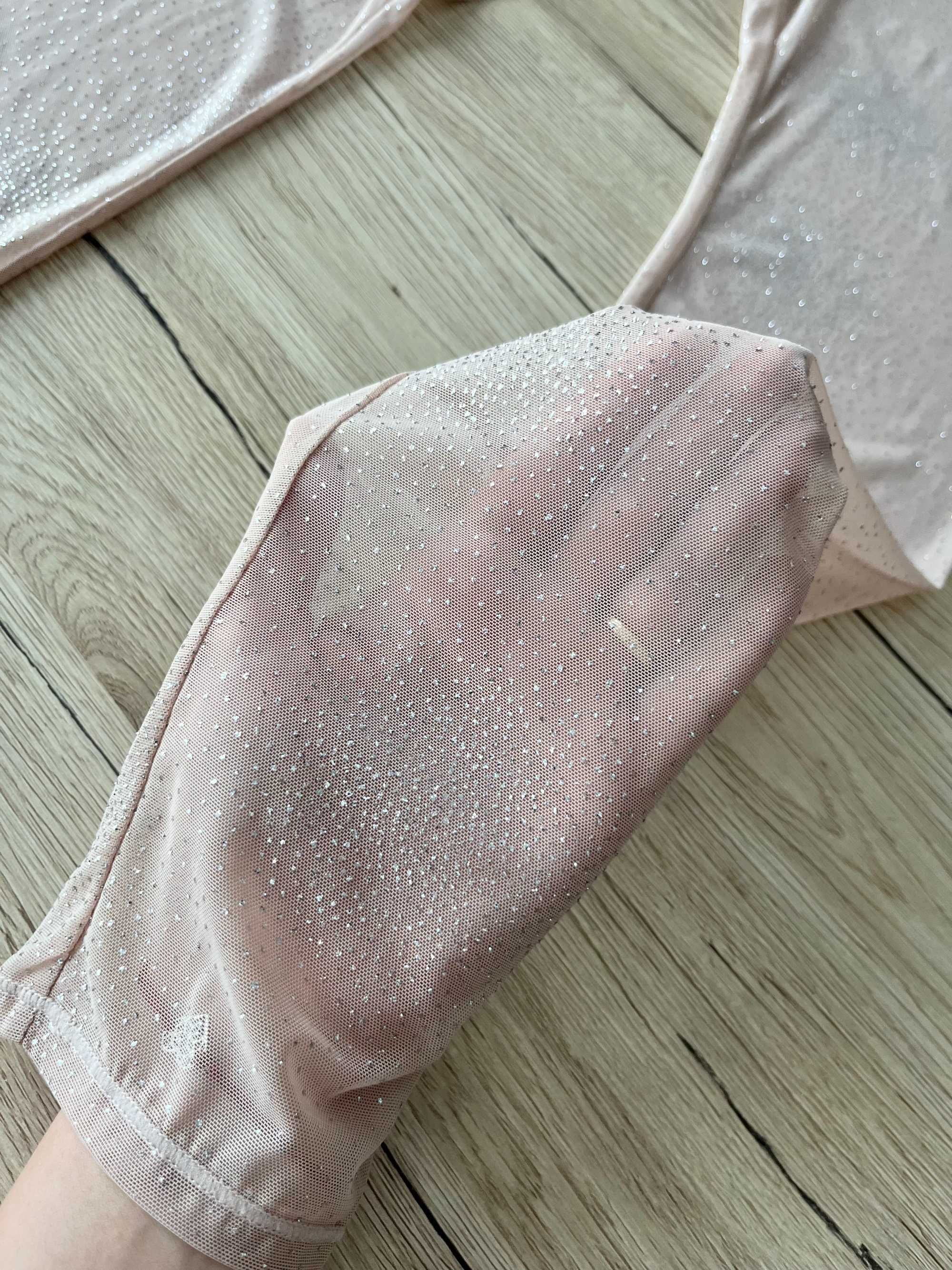 Spodnie leginsy rajstopy błyszczące z diamencikami cekiny H&M L/40