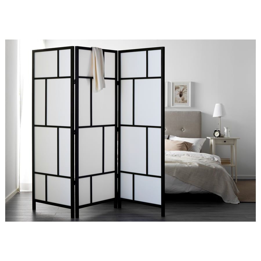Parawan IKEA RISÖR – biało-czarny, używany