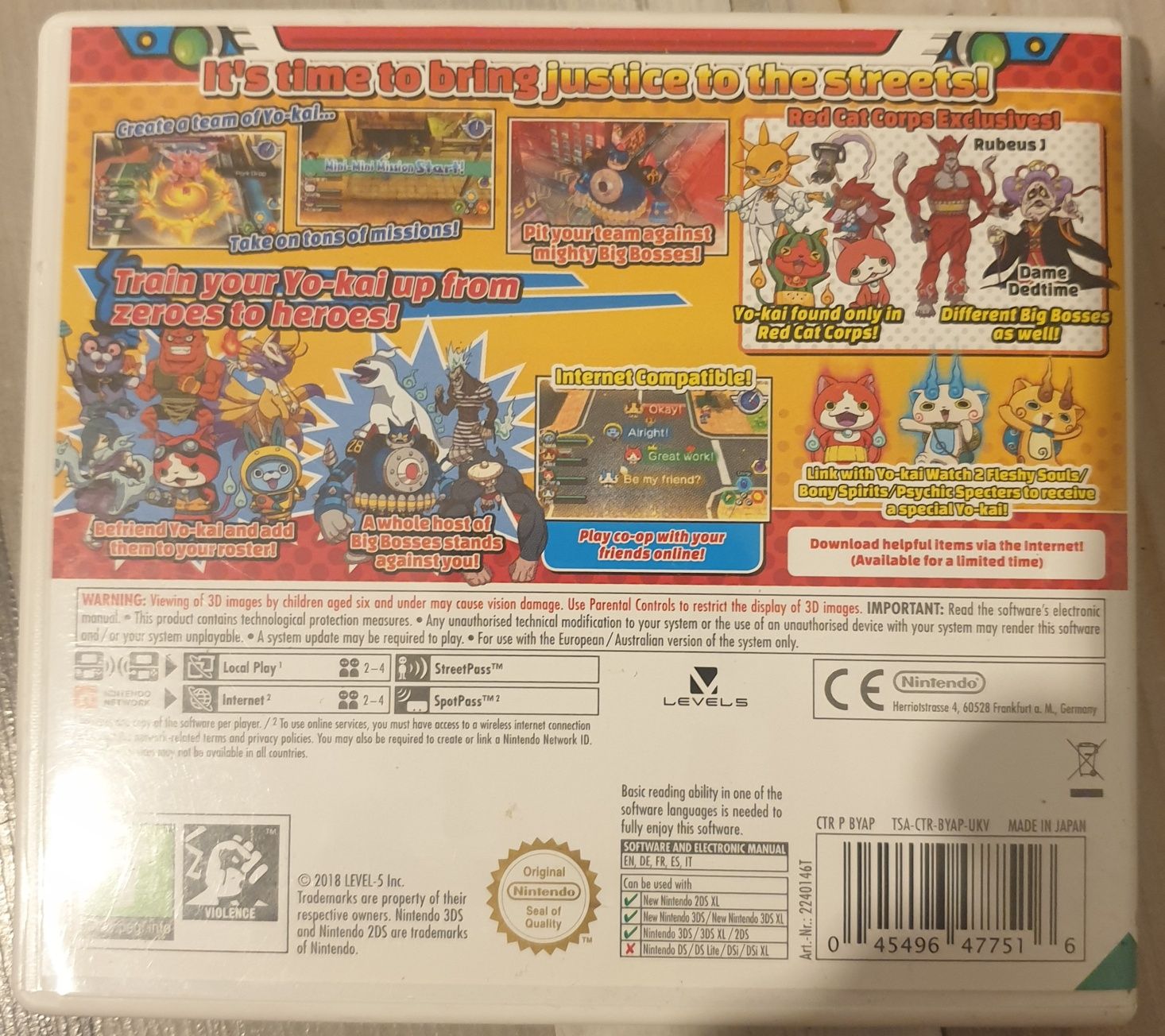 Gra Yo-kai watch Blasters Red Cat Corps na nintendo 3DS