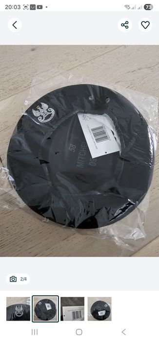 Beret czarny rozmiar 58