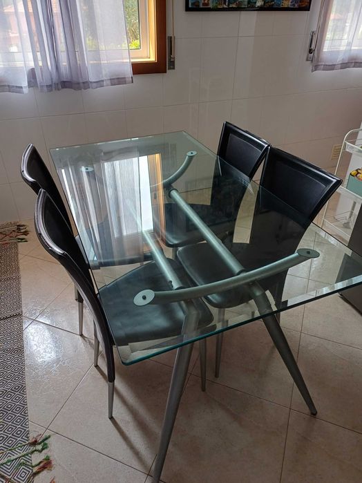 Vidro para mesa 160X85 PORTUS c/ oferta cadeiras e estrutura de mesa
