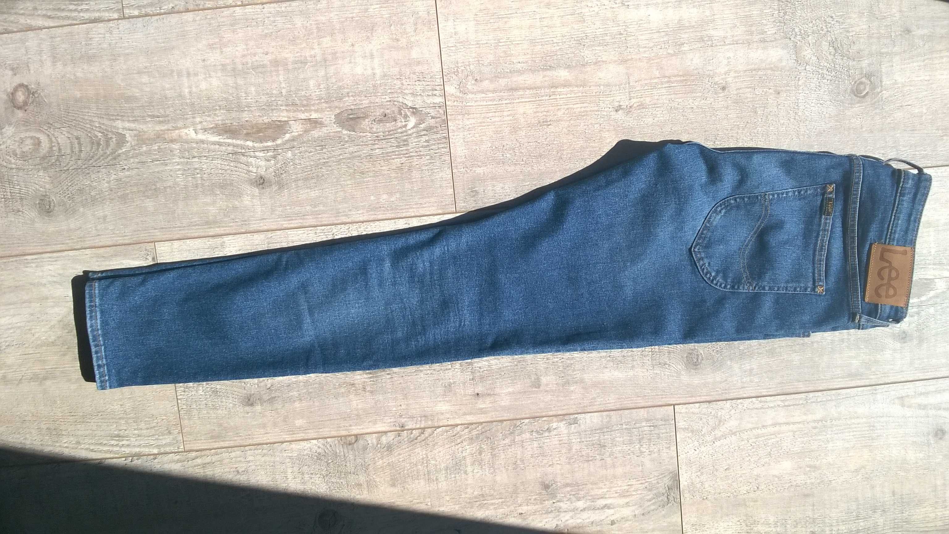 Spodnie jeans Lee  rurki 32/32 niebieskie