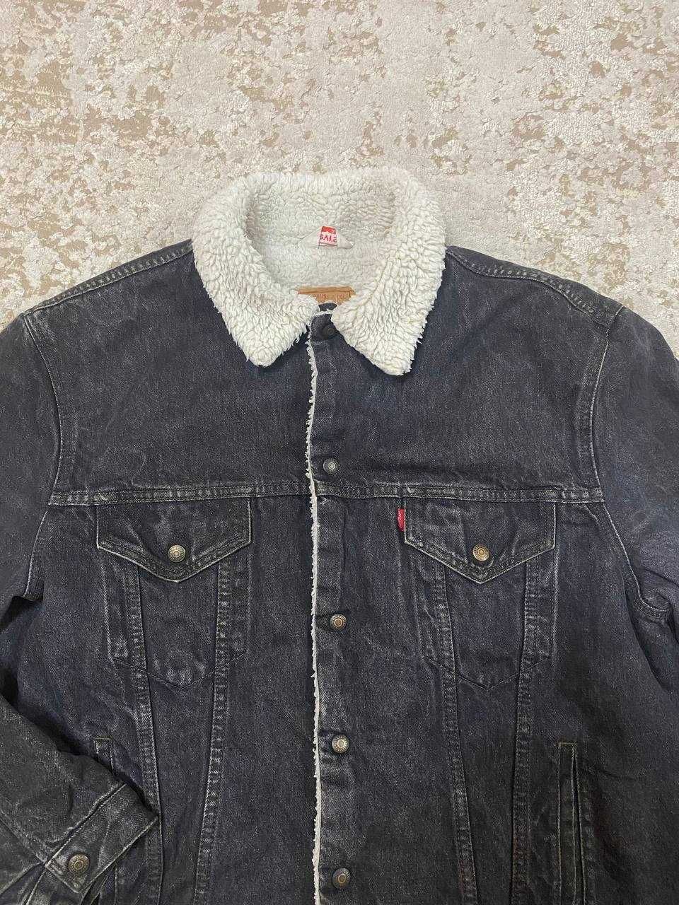 Винтажная зимняя куртка шерпа от levis