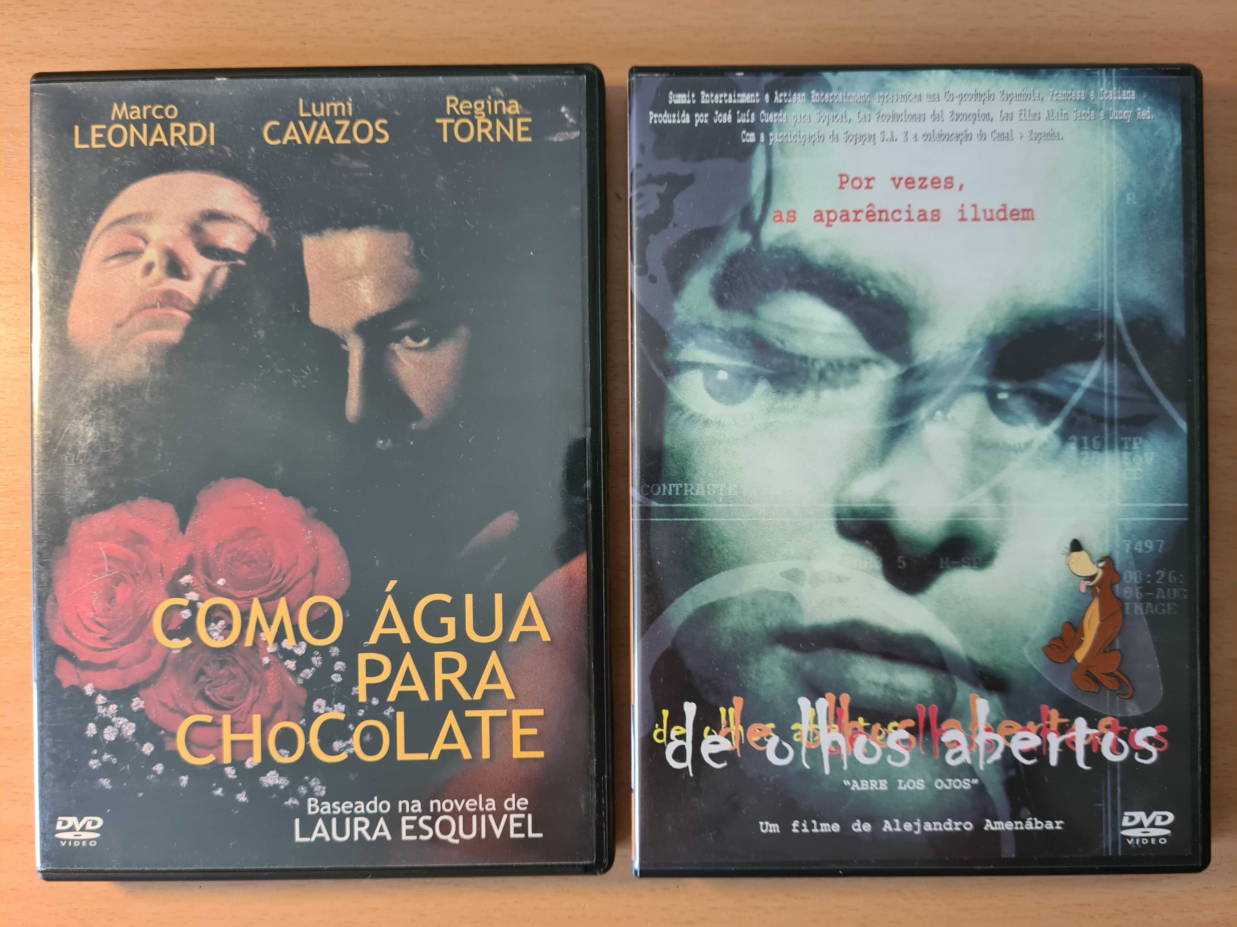 2 filmes espanhóis em DVD: Como Água para Chocolate e De Olhos Abertos
