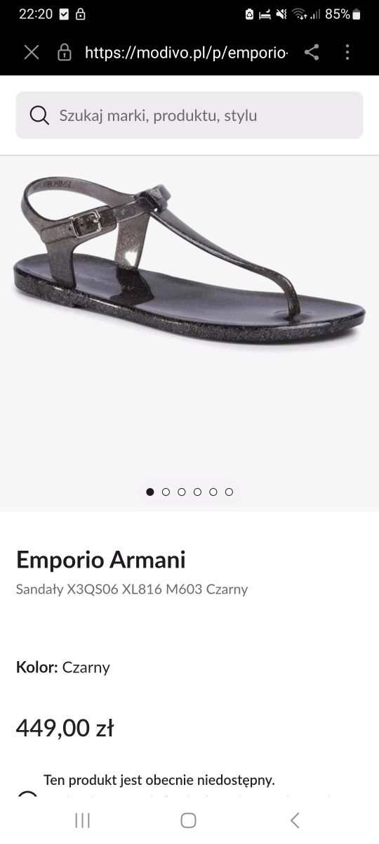 Okazja sandały nowe emporio armani