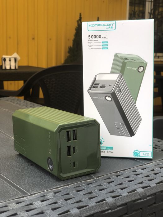 Power bank 50000. Быстрая зарядка 22.5W.