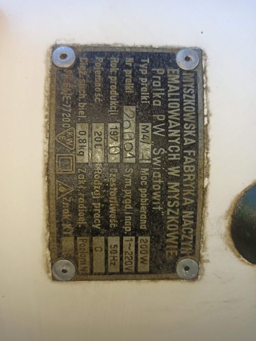 Pralka Światowit 200W  1970r