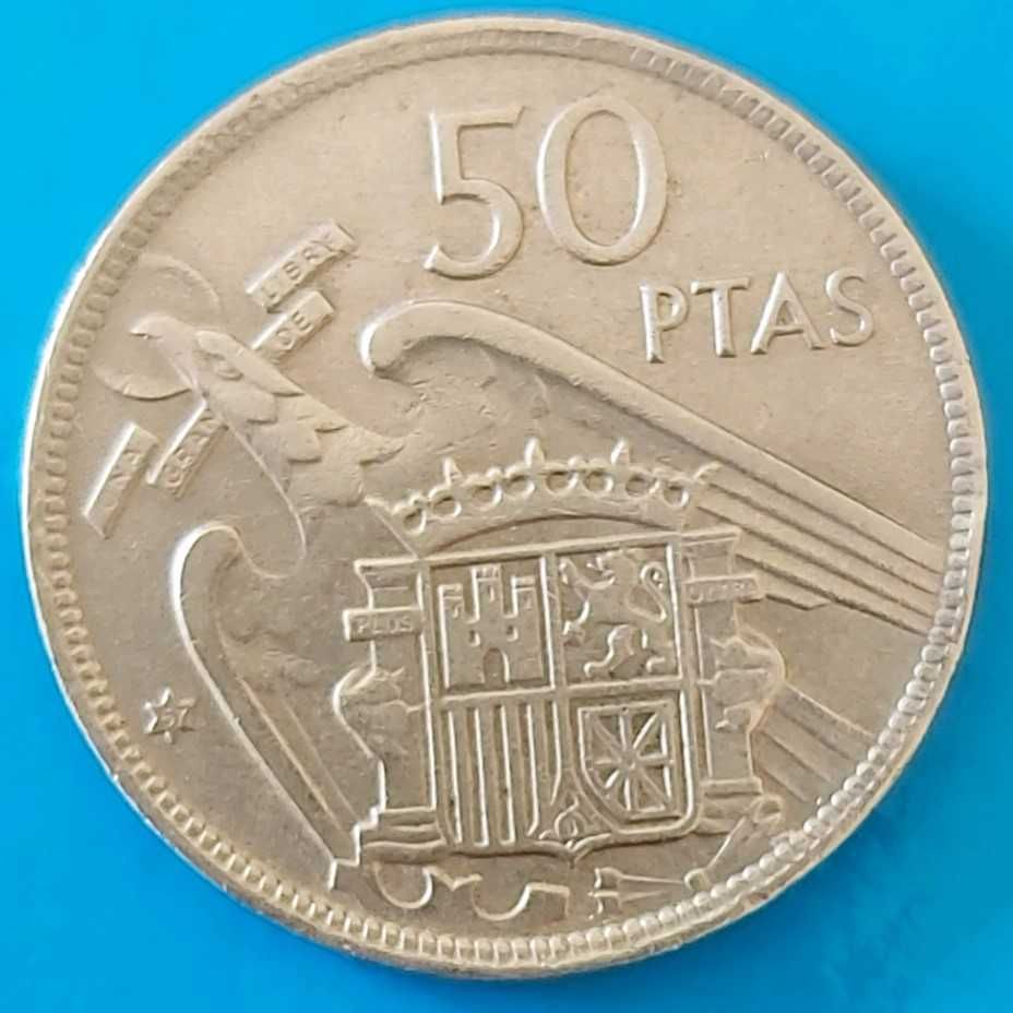 50 Pesetas de 1957*67, Francisco Franco, Espanha