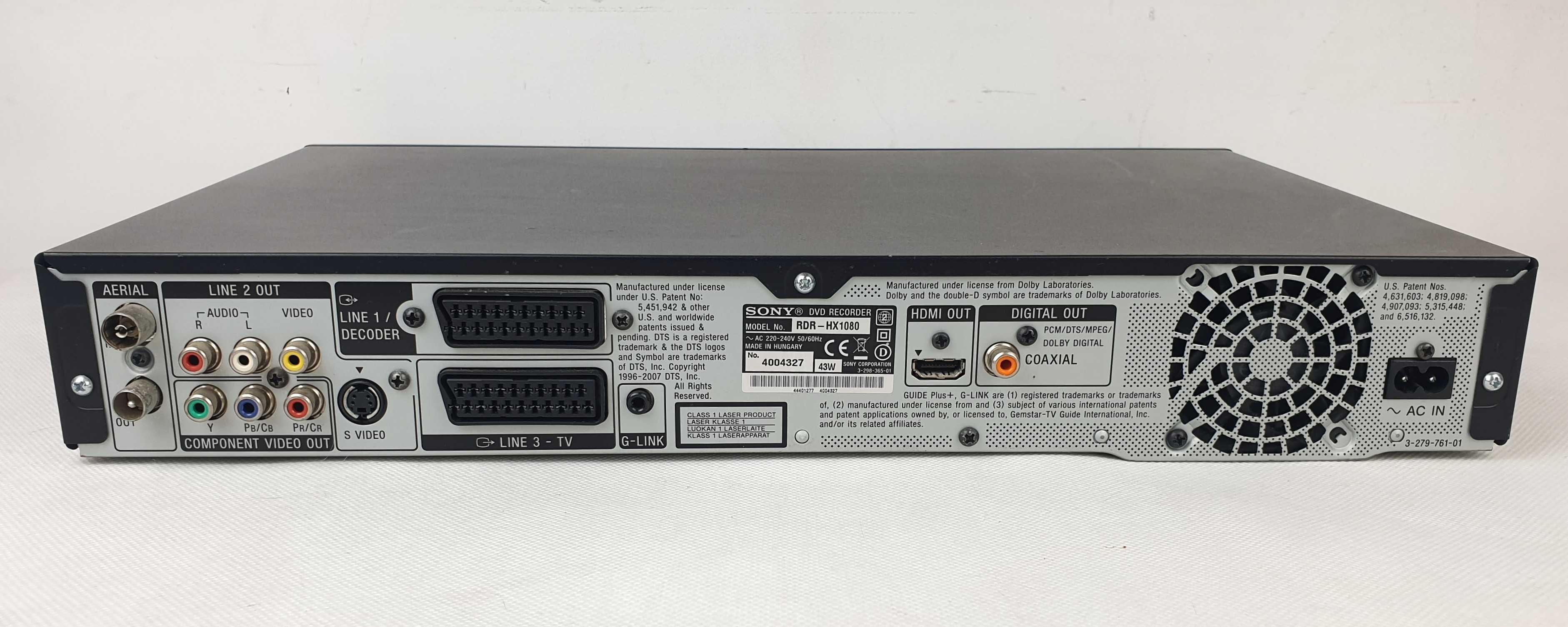 Sony DVD Recorder RDR-HX1080 Divix HDMI USB Nagrywarka z dyskiem HDD