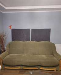 Sofa rozkładana oliwkowa