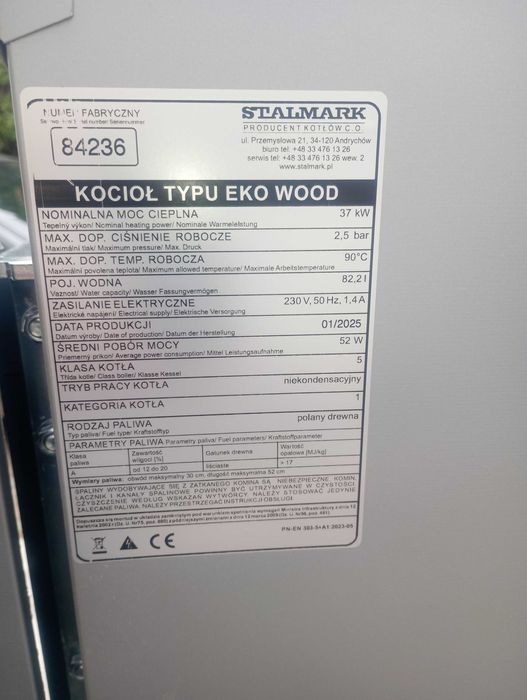 Kocioł na drewno Eco Wood Stalmark 37 kW 5 klasa piec dofinansowanie