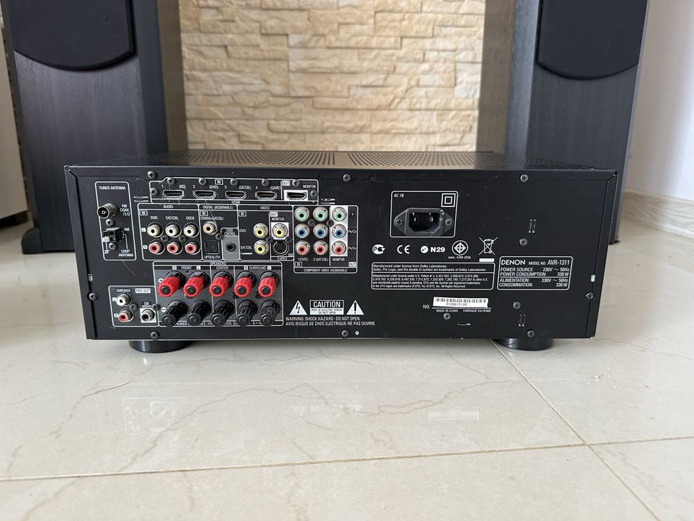Zestaw amplituner Denon AVR 1311 plus zestaw glosników Wharfedale