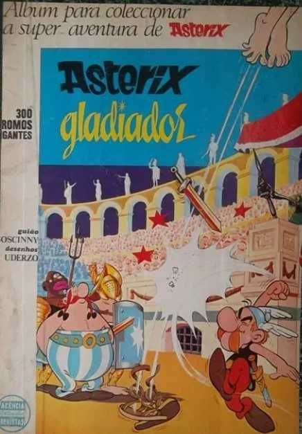 Cromos da coleção Asterix O gladiador, de 1985, da Editora APR
