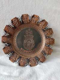 Metaloplastyka talerz ozdoby z herbem Radomska