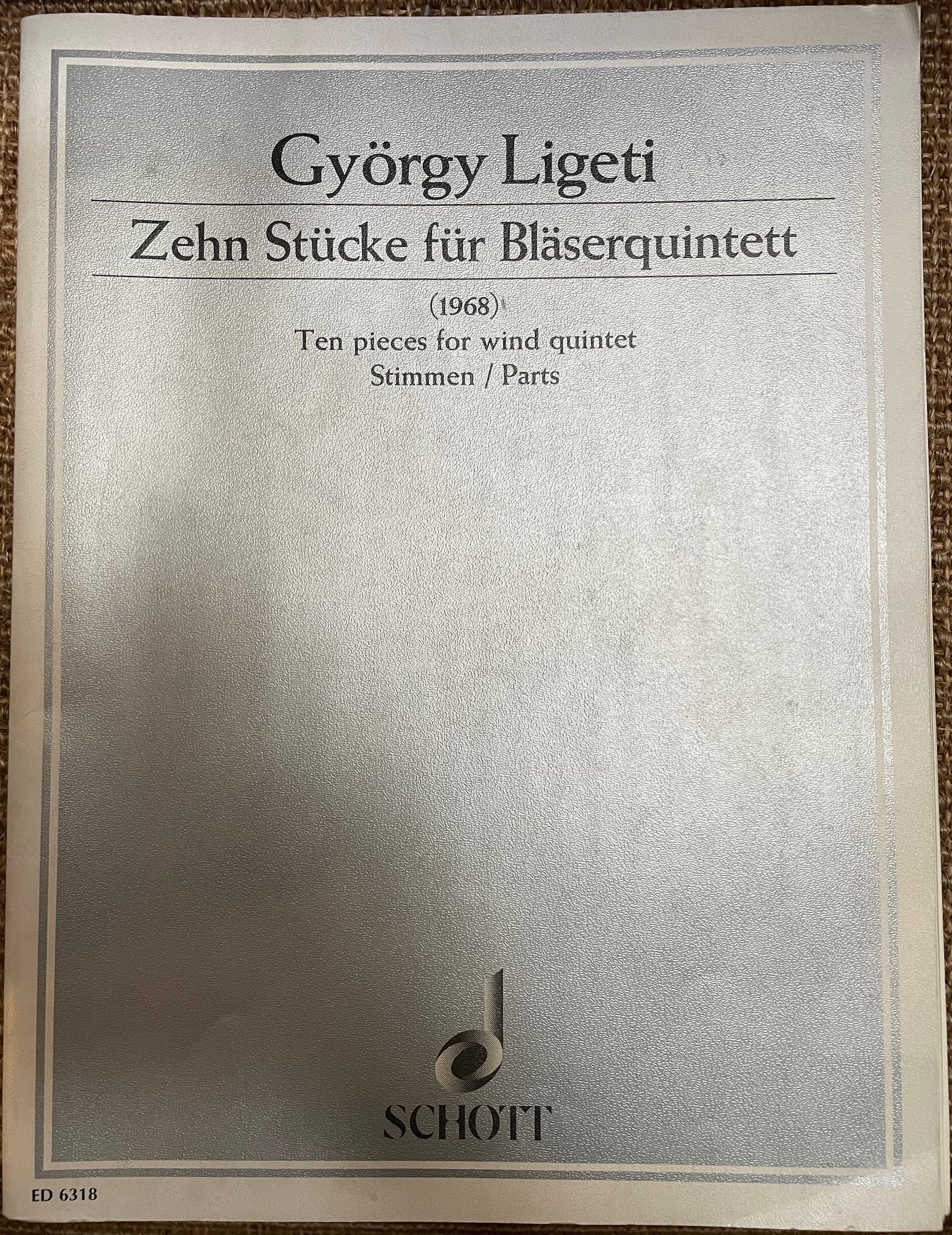 György Ligeti — Ten Pieces for Wind Quintet (Partitura / Partes)