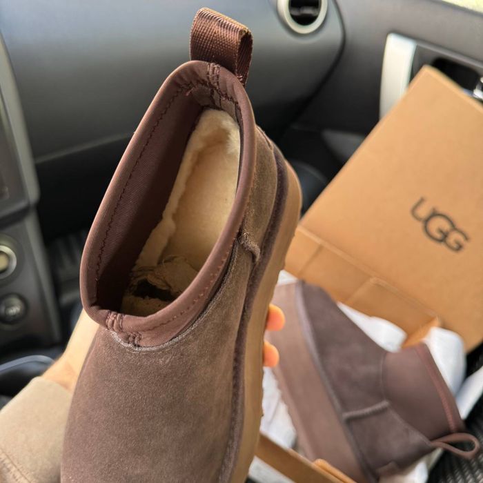 Жіночі уги на платформі з резинкою UGG Dipper Boots Brown Premium