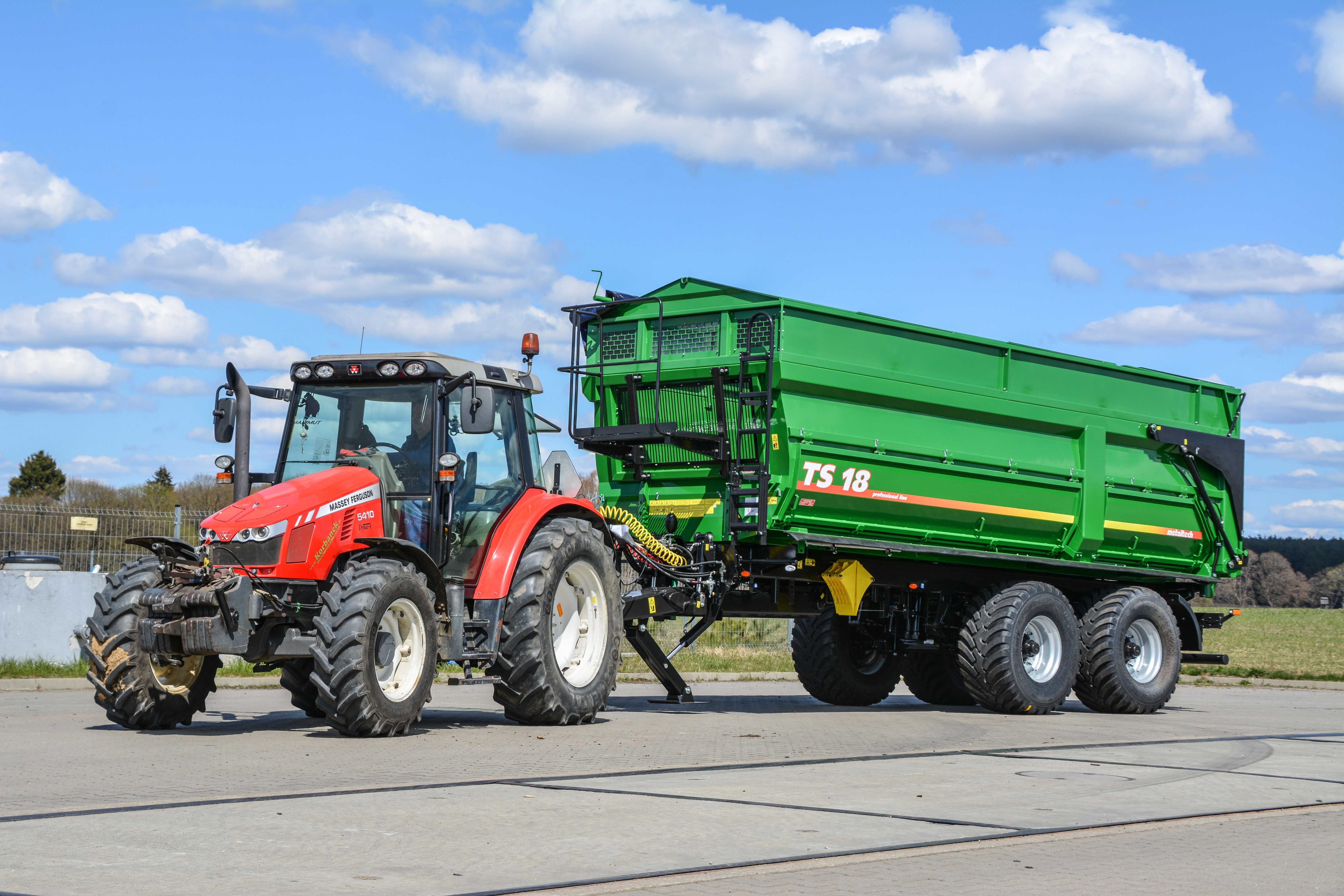 Przyczepa rolnicza skorupowa METAL-TECH TS 18 Ton PROMOCJA OŚ SKRĘTNA