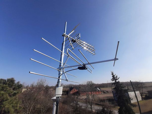 montaż serwis ustawianie anten TV naziemnych DVB-T2 HEVC satelitarnych