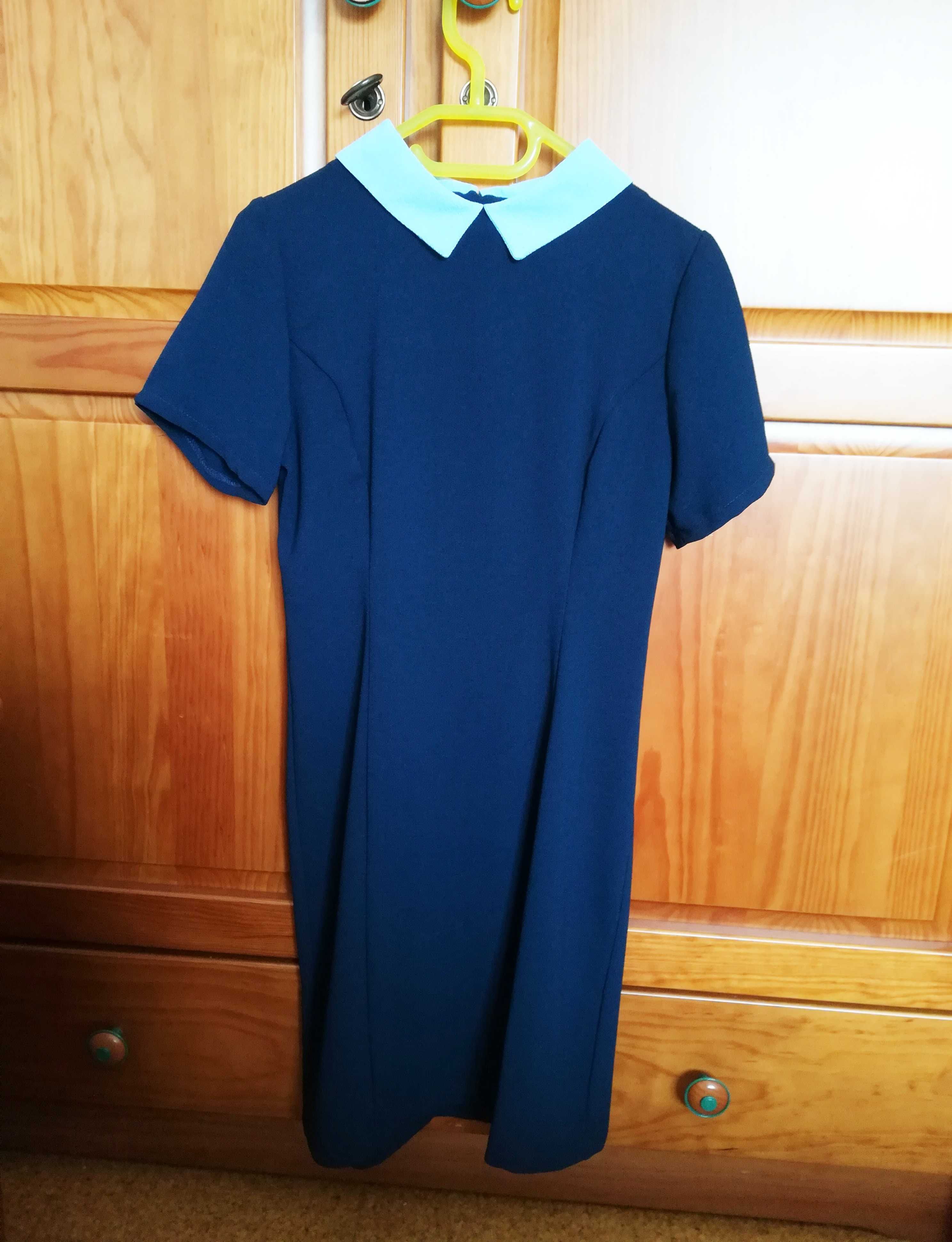 Vestido azul escuro curto Primark, tamanho 34 - novo