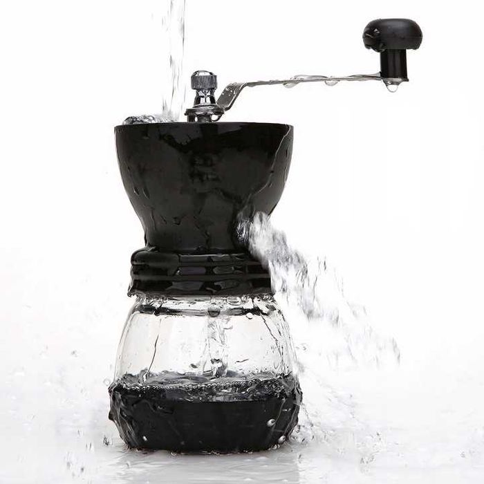 Ręczny Młynek Do Mielenia Kawy Pieprzu Soli Przypraw Ziół Mocny Czarny