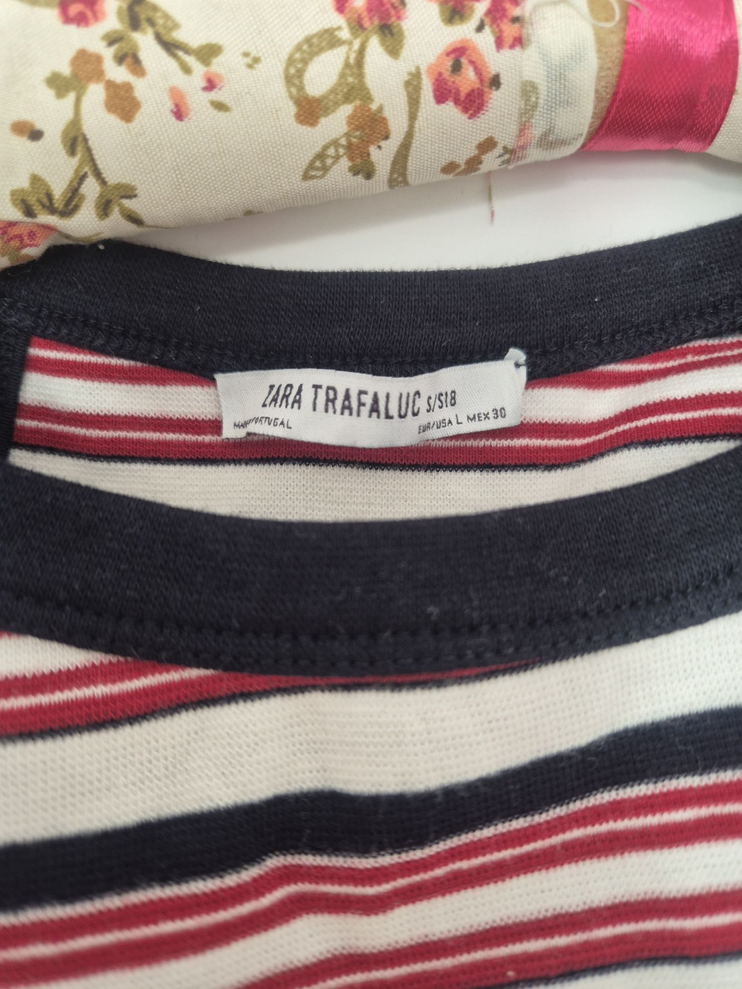 Bluzka w paski bawełniana cotton na lato crop top Nowa Zara 36/s