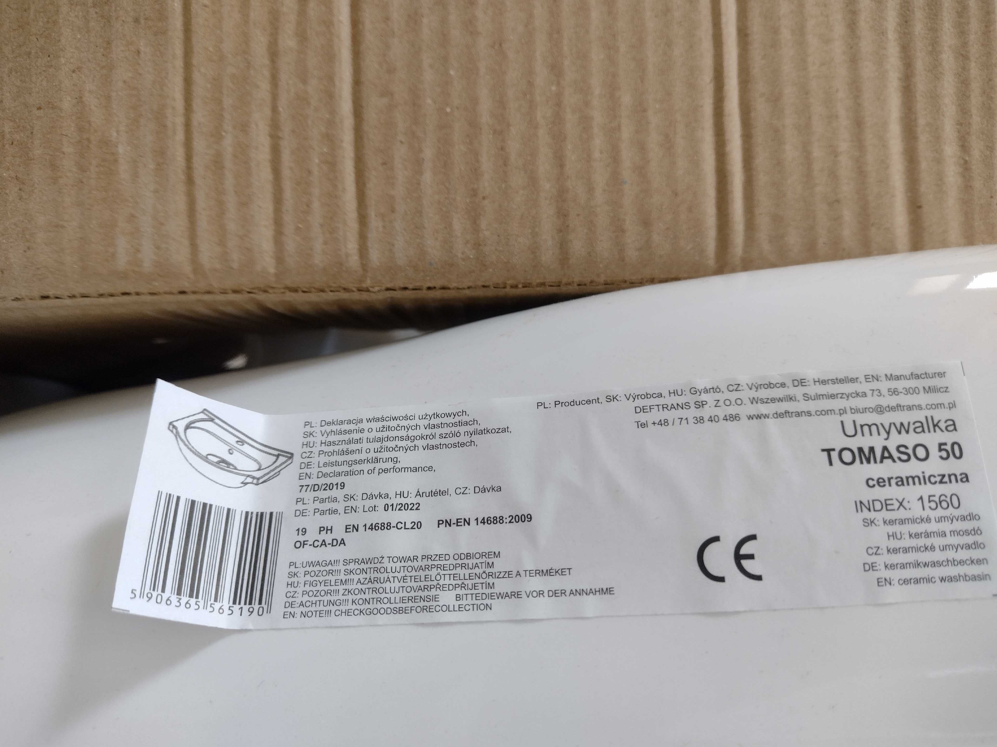 Umywalka tomaso 50