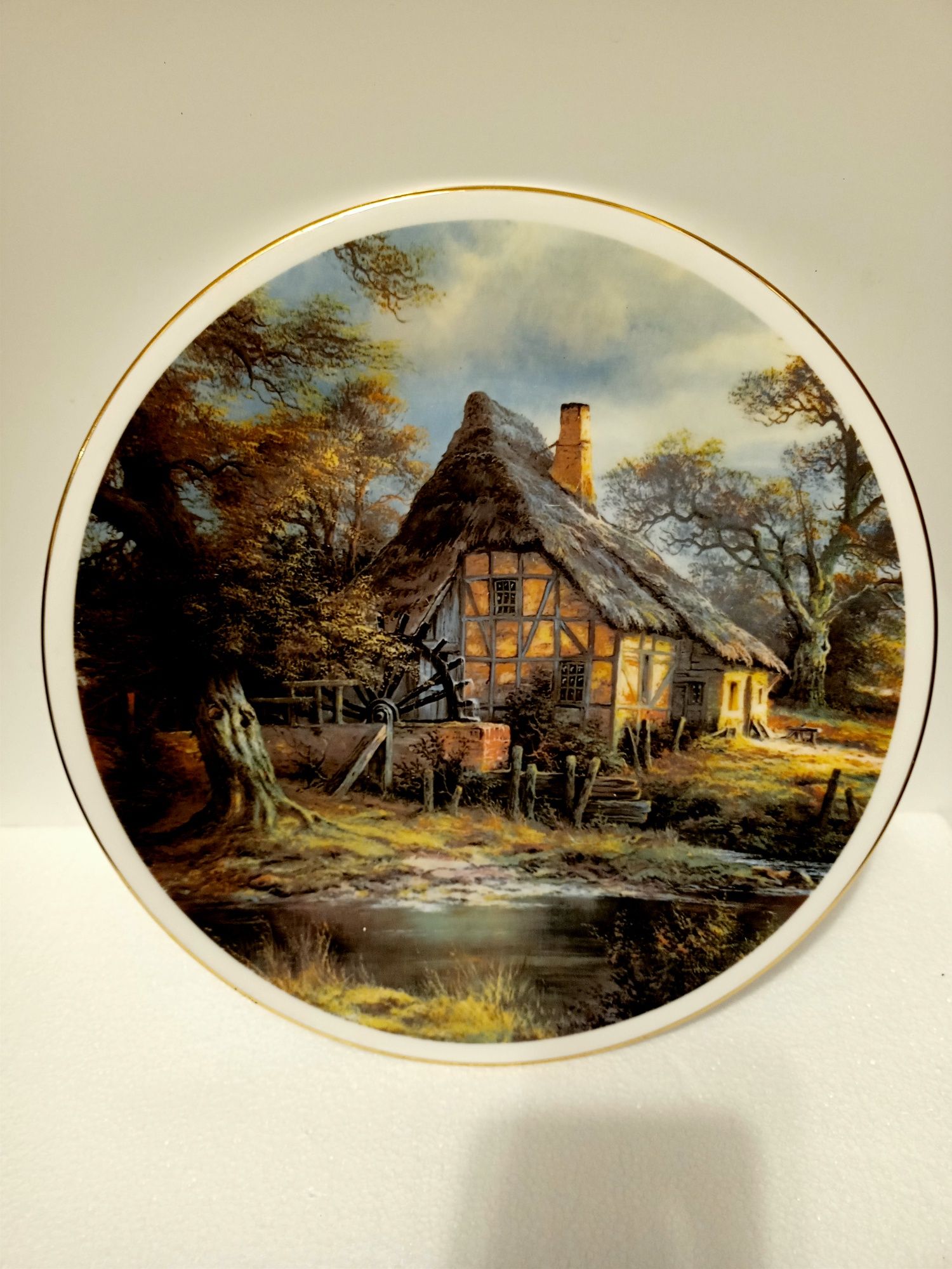 Talerz ozdobny Fenton China Company The Watermill  Wheels