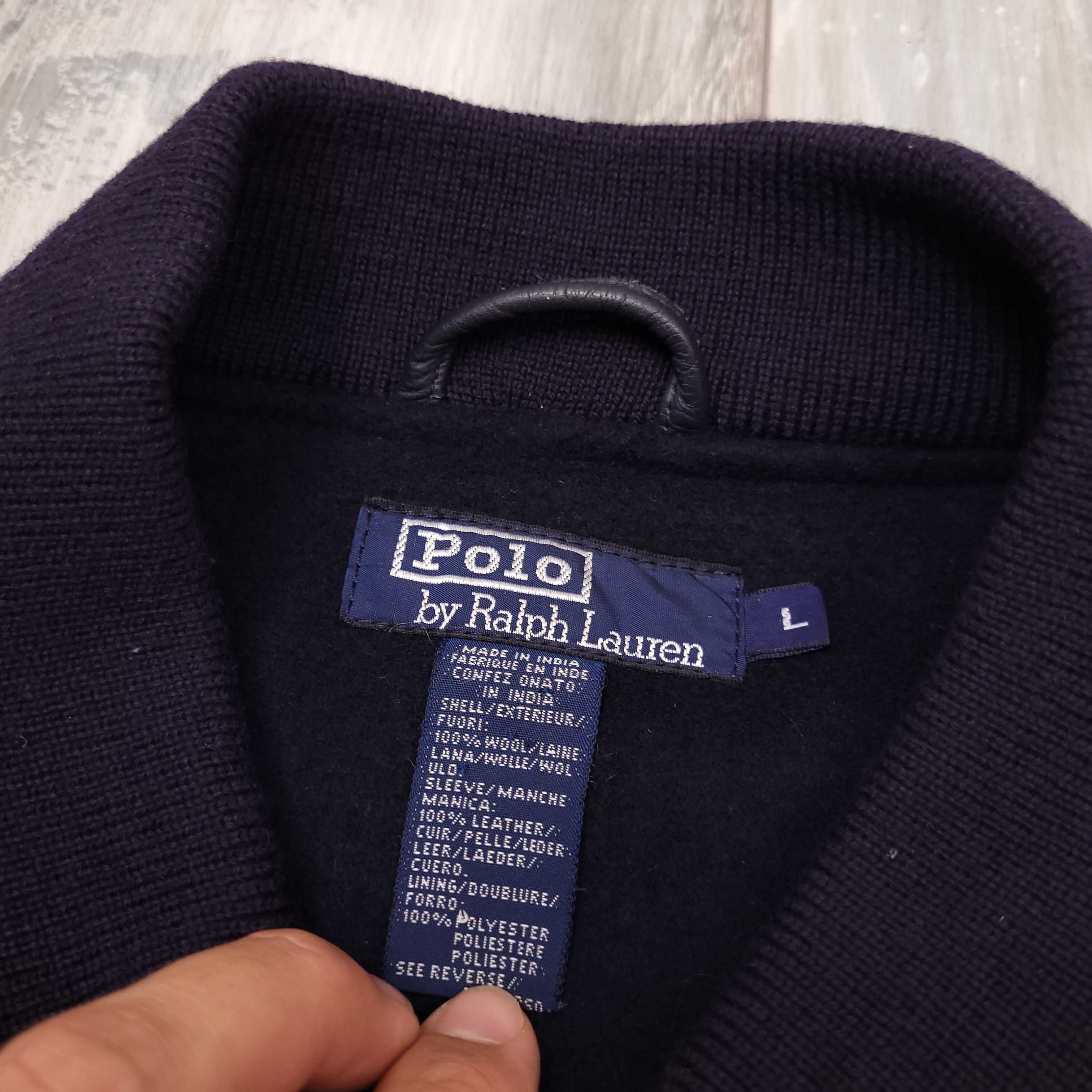 Polo Ralph Lauren Leather Baseball Jacket Wool Hooligans Kurtka Męska