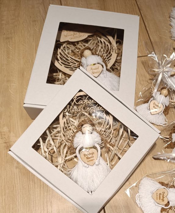 Zestaw na Pierwszą Komunię Świętą dla dziewczynki aniołki stróż magnes