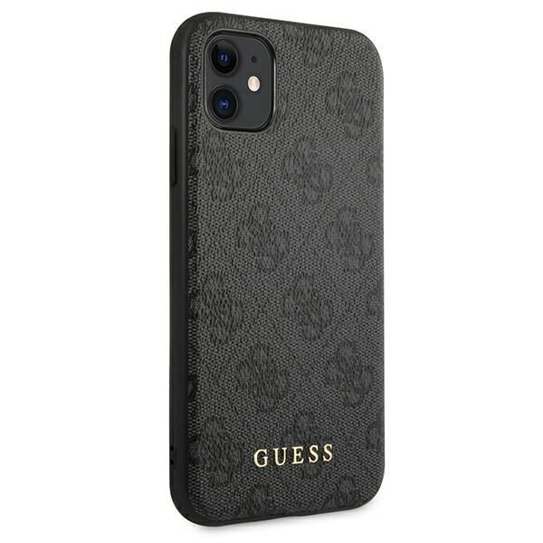 Etui Guess 4G Metal Gold Logo dla iPhone 11 / XR 6,1" - Szary/Grey