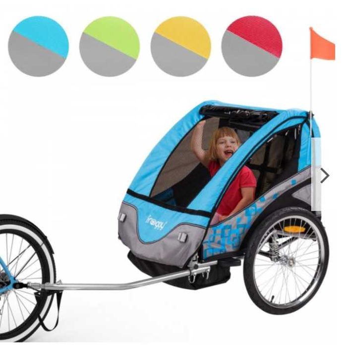 Przyczepka rowerowa 2 osobowa FROGGY