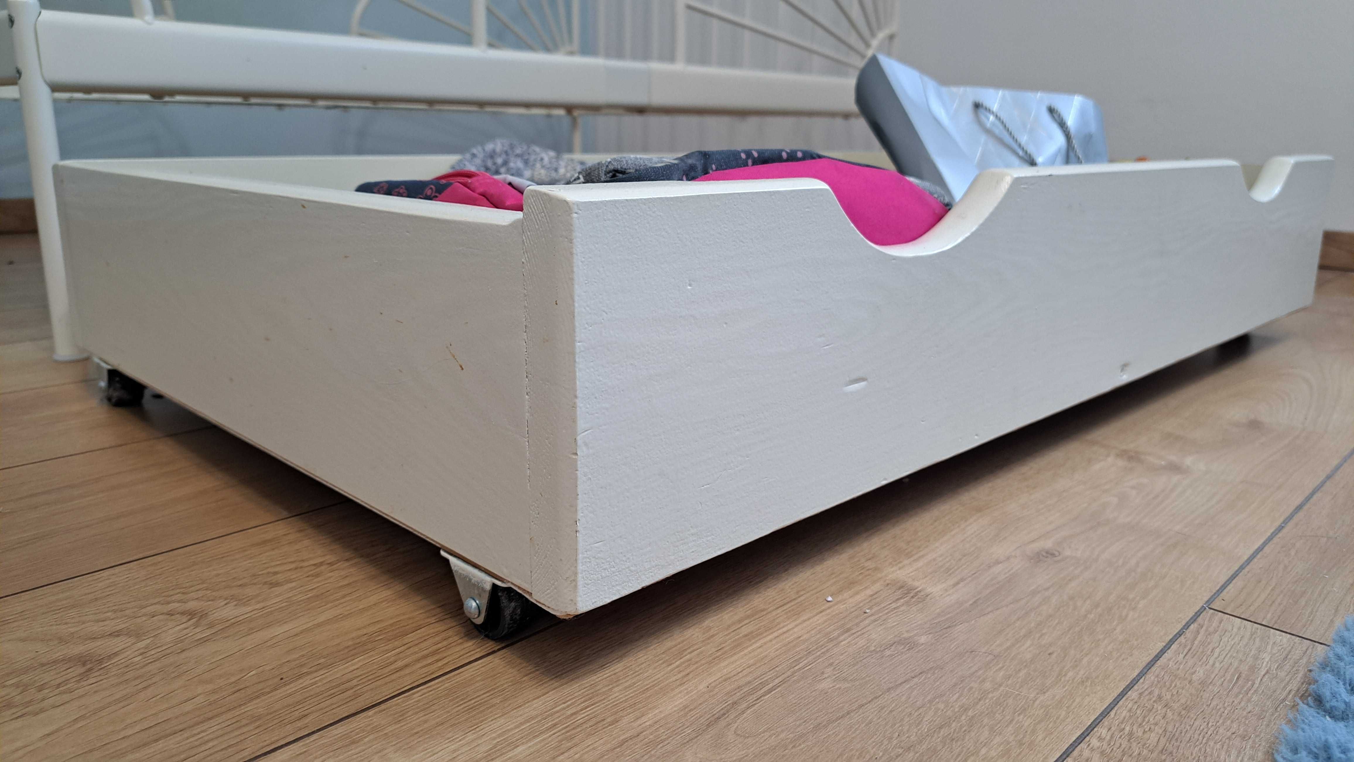 IKEA MINNEN łóżko rosnące rama łóżka BIAŁY używane
