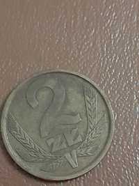 moneta 2 zł 1981 wąska ósemka w dacie