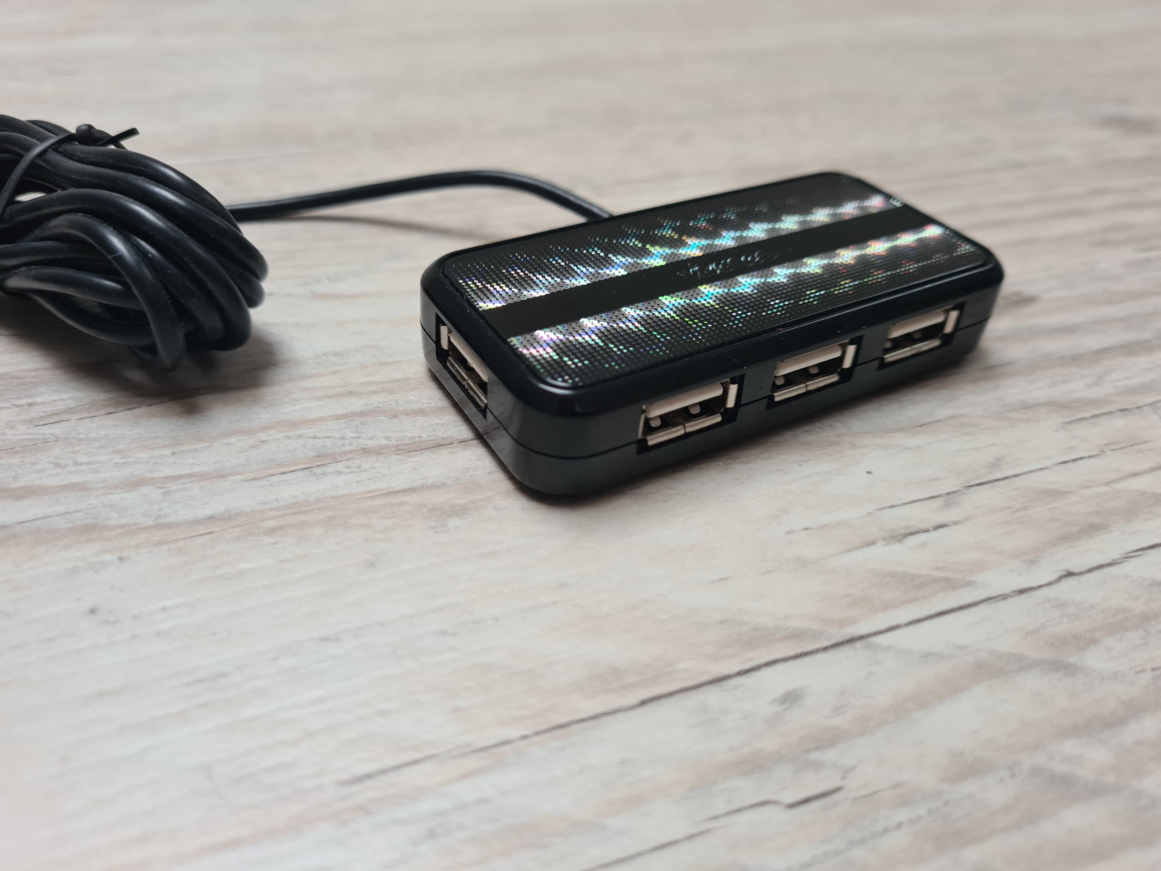 Vivanco HUB High Speed ​​USB 2.0, 4-portowy, aktywny, z zasilaczem