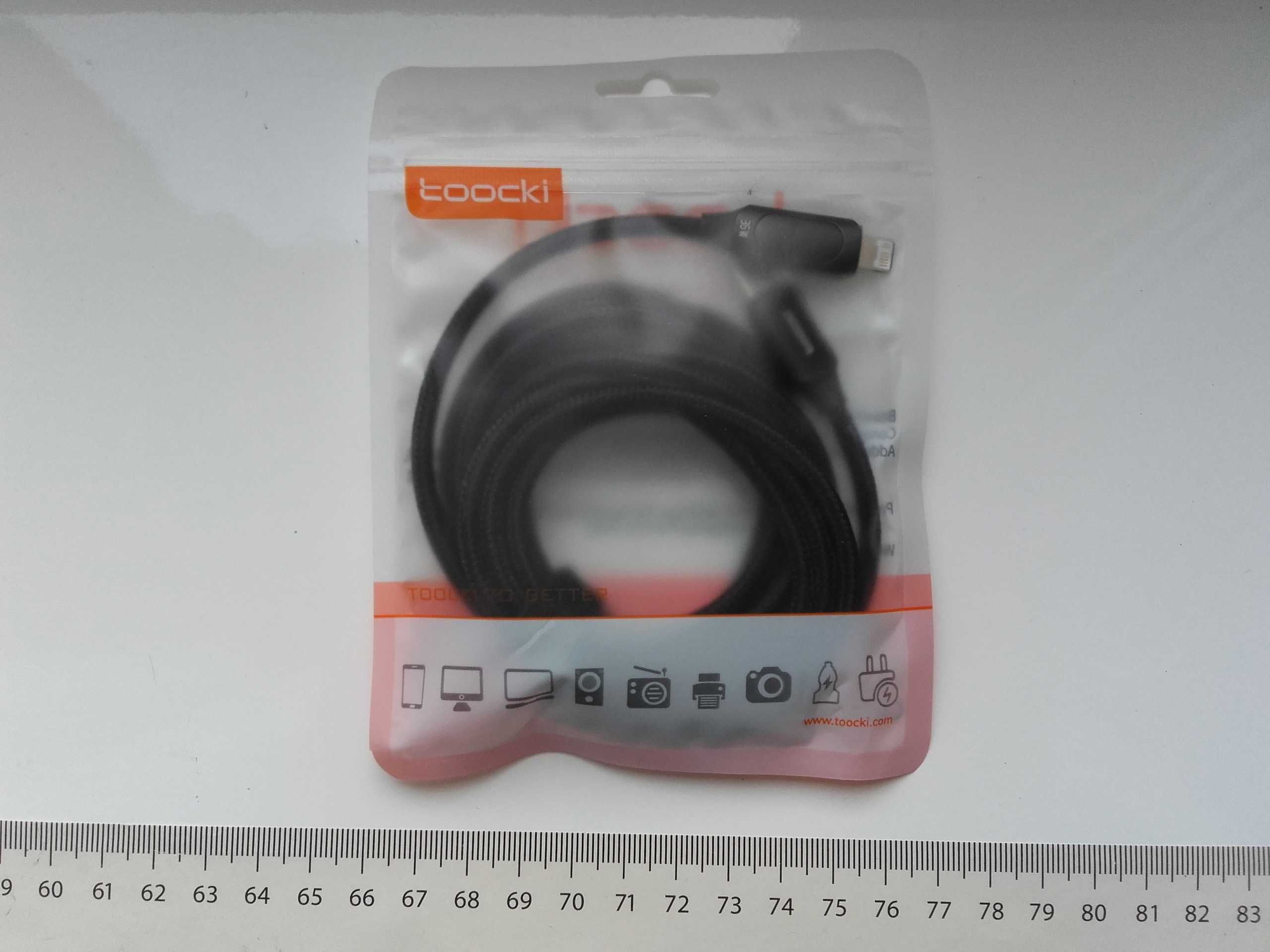 Toocki kabel USB-C do iPhone PD 36W transmisja danych, Lightning