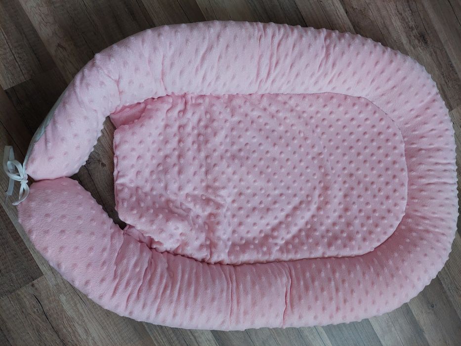 Kokon dwustronny  motylki szare + minki róż