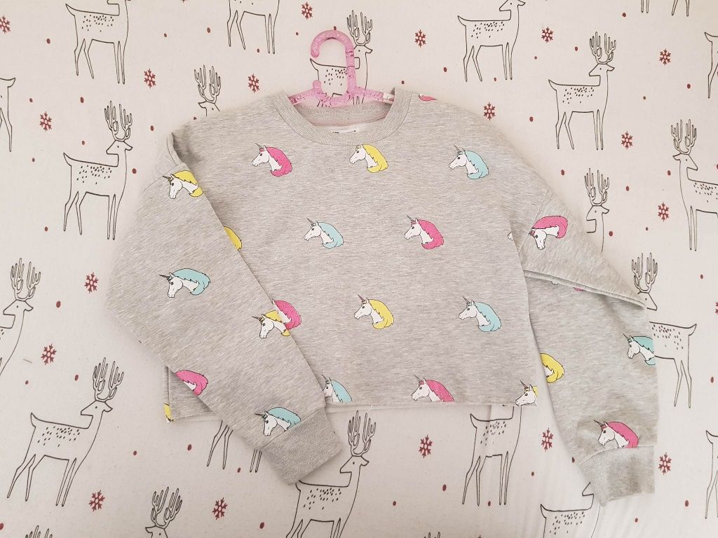 Cropp* Bluza krótka unicorn jednorożec*M