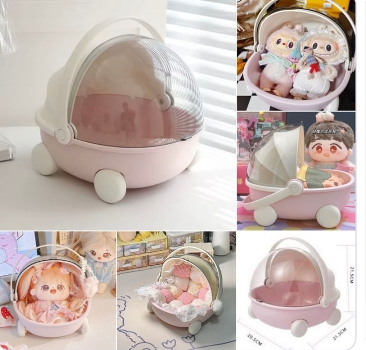 Коляска-колиска + постіль окремо для ляльки Лабубу LABUBU Автокрісла