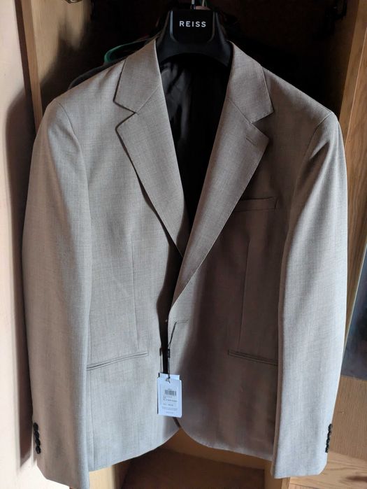 Новий дизайнерський піджак Reiss, 100% вовна, US 40, світло-коричневий