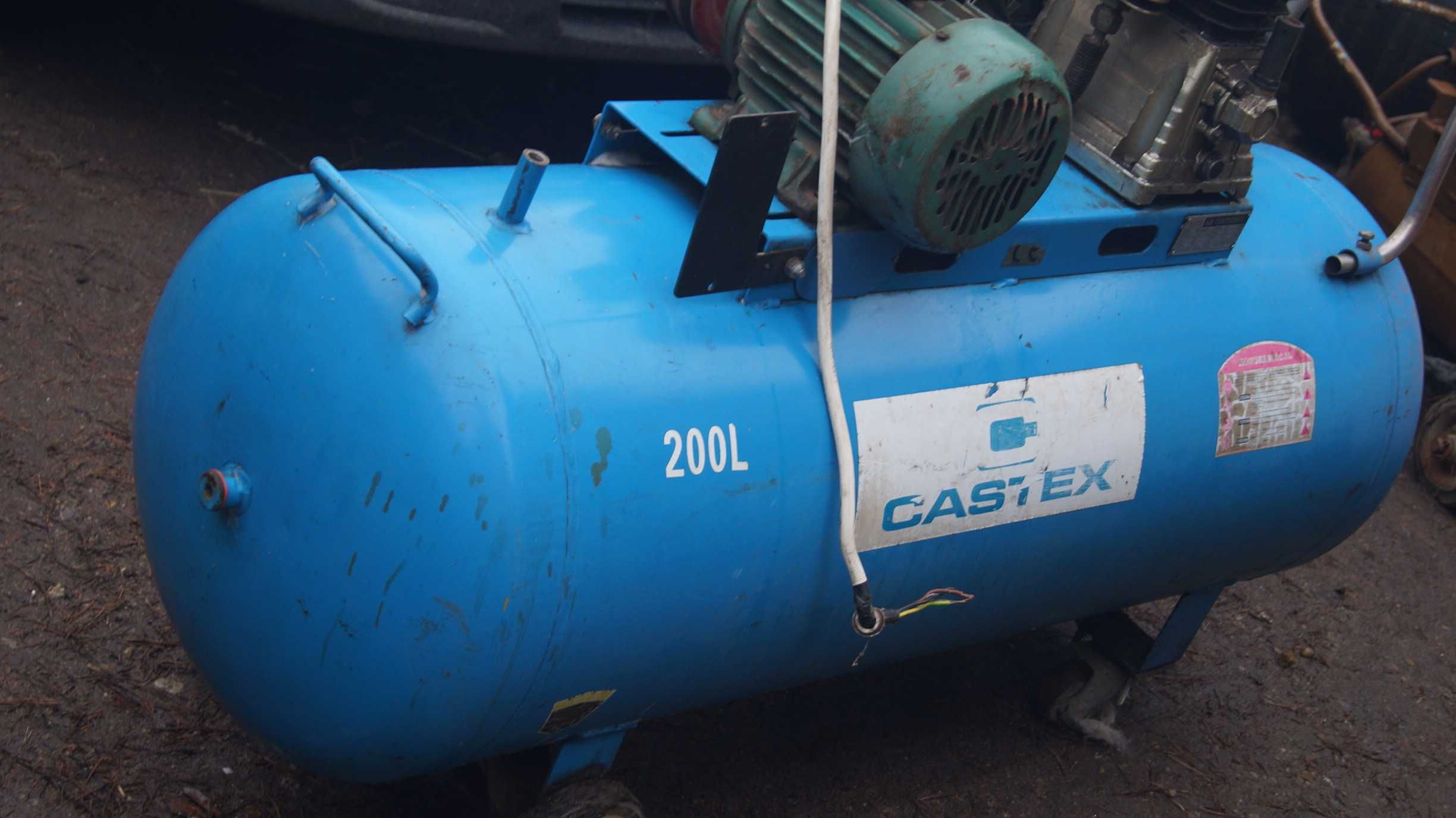Kompresor Castex PRS 2070/8 1,5 kW 200 litrów 0,8 bar 2011 r działa