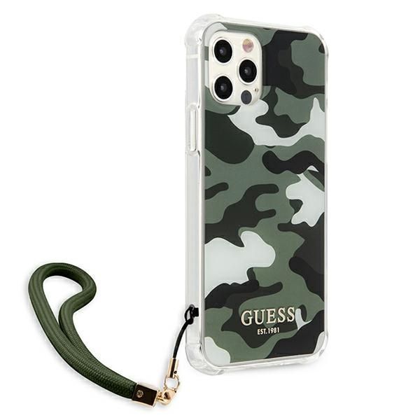 Guess Etui Camouflage do iPhone 12 Pro Max 6,7" Zielony/Khaki