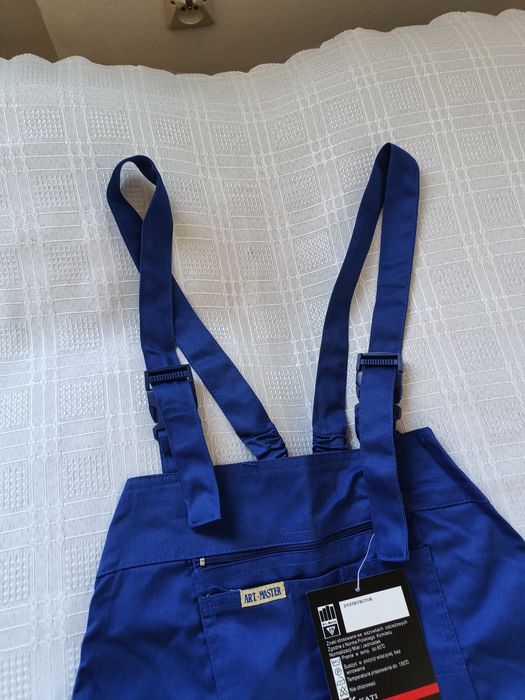 Spodnie męskie, nowe, na szelkach, rozmiar XL