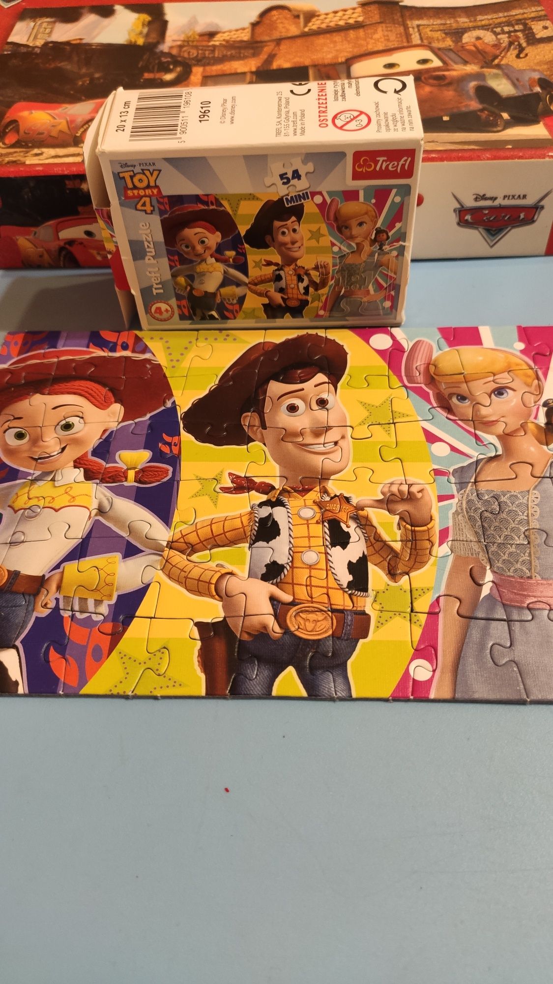 Puzzle trefl 5+ cars polecam + gratis TOY STORY mini 54