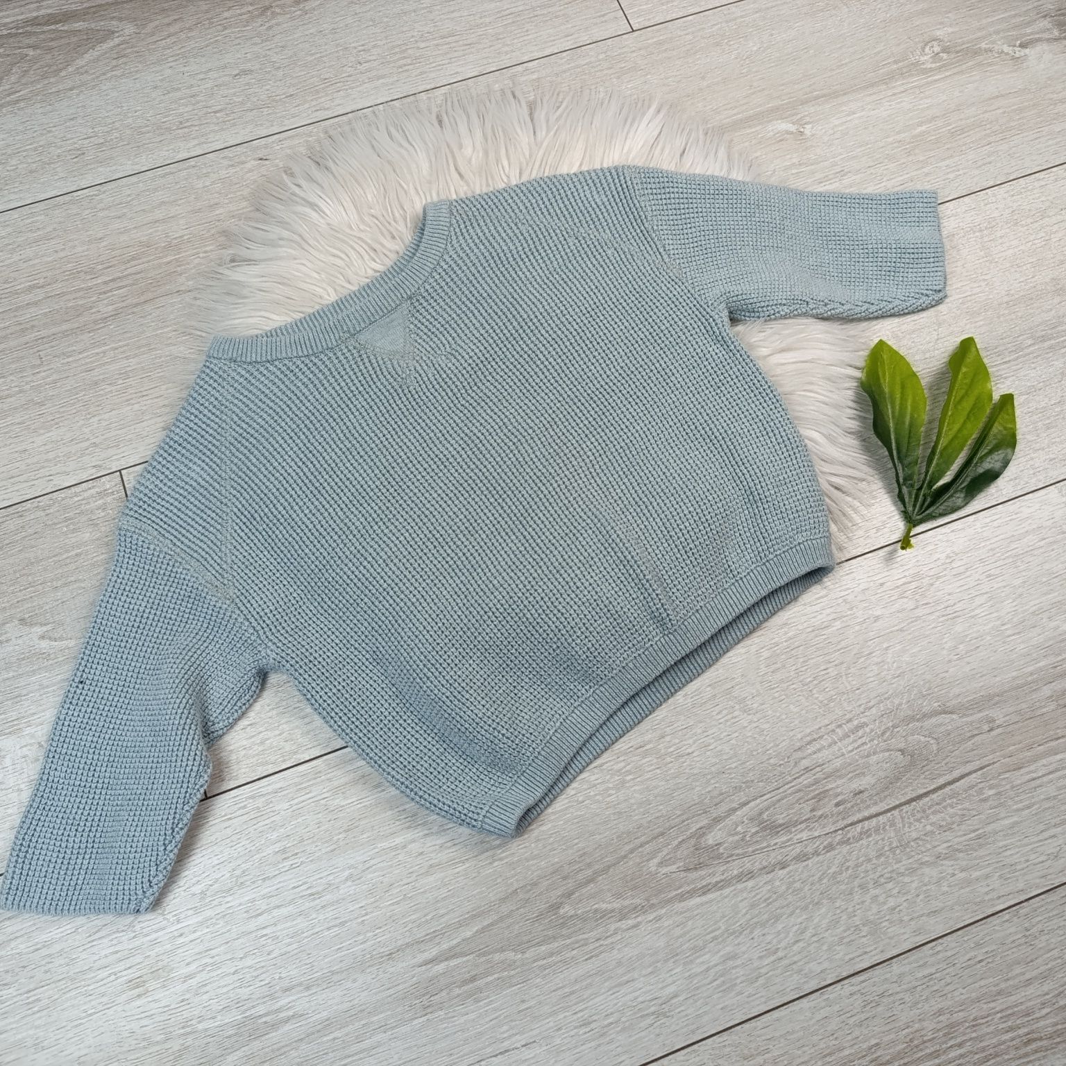 Sweter Turkusowy Dziecko Zara Ideał 74 cm