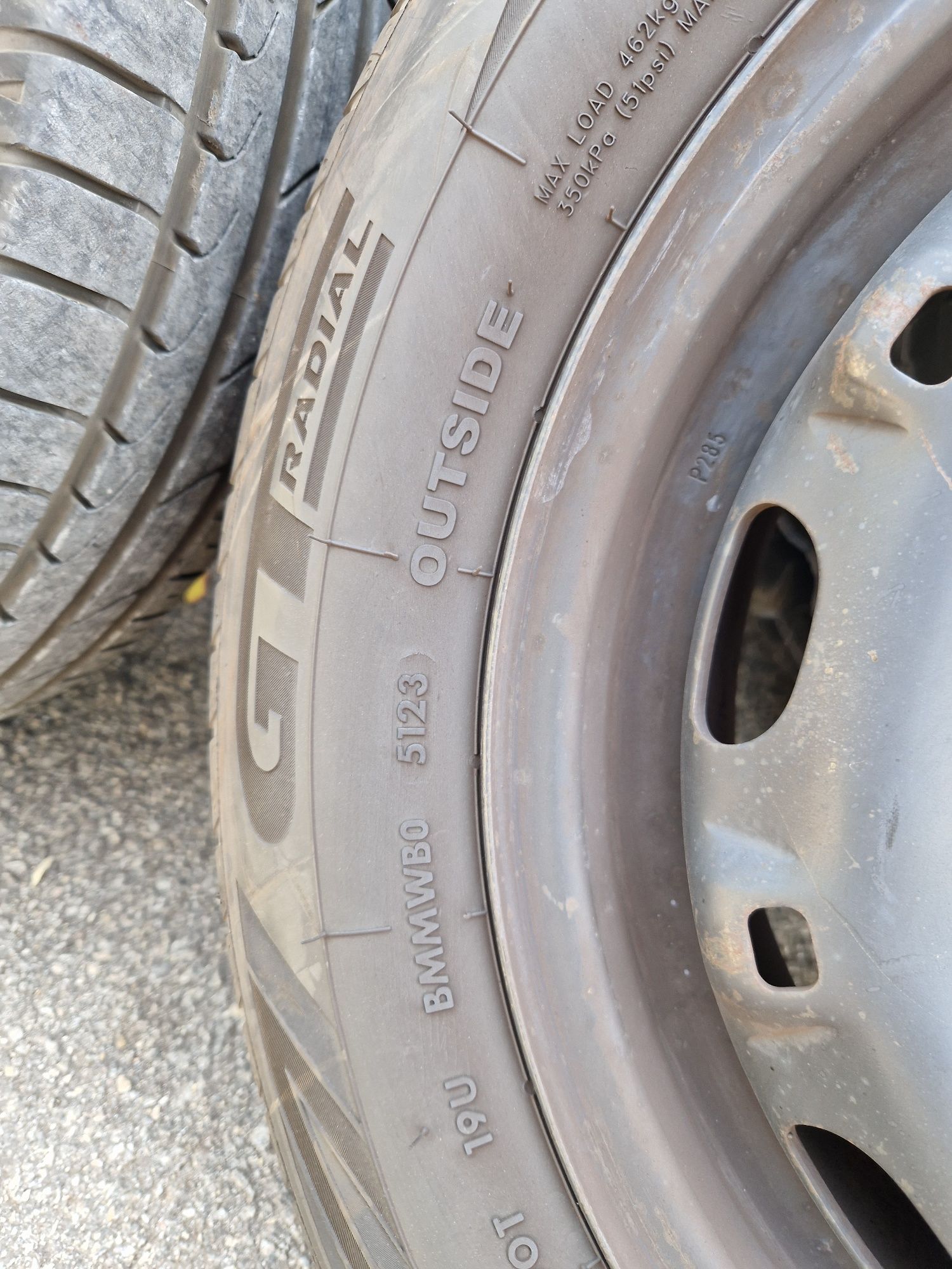 5x100 14 polegadas 4 rodas usadas com pneu GTRadial ótimo estado

De
