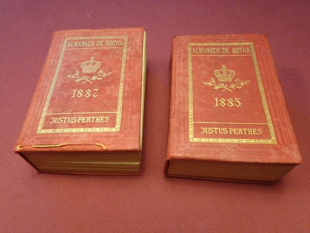 LIvros Almanach Gotha 1885 e 1887