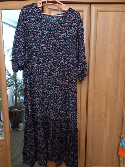 Платье сатин  цветное домашнее новое