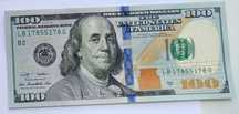 Купюра бона 100 долларов редкий номер  unc состояние